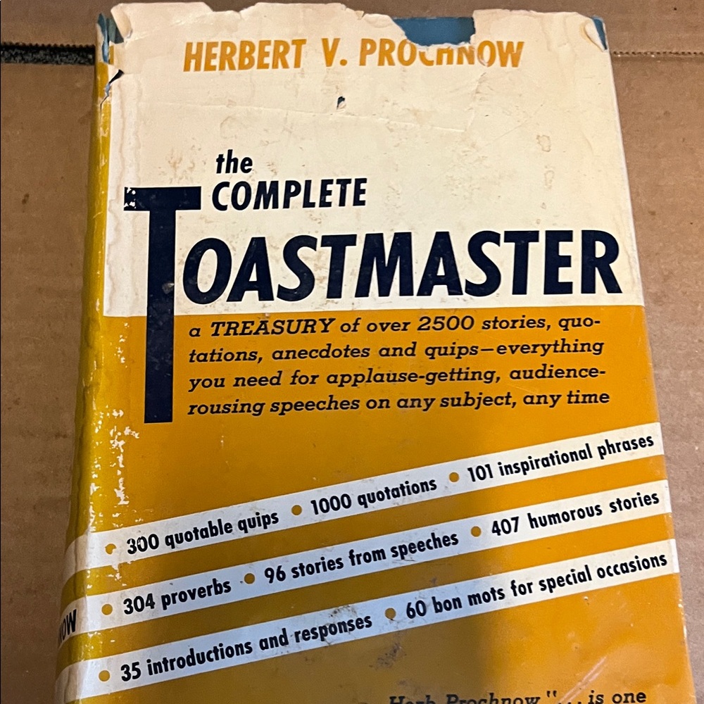 The Complete Toastmaster Book - Yellow & Black Cover
